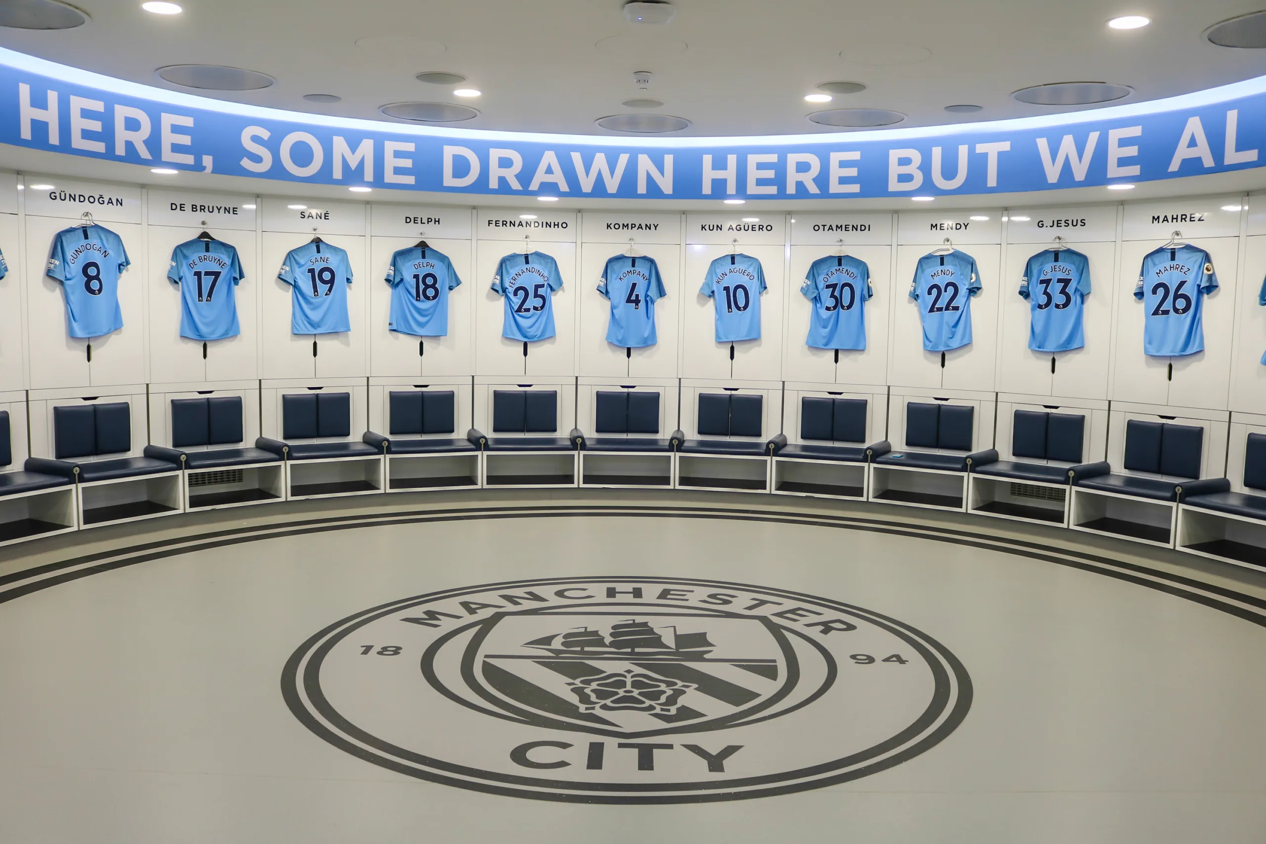 Manchester City dressing room - Etihad Stadium